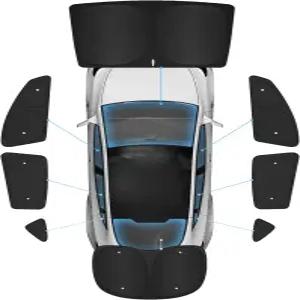 테슬라 모델 Y20202024용 8PCS 윈드실드 선쉐이드 전면 및 후면 사이드 윈도우 프라이버시 커버 선바이저