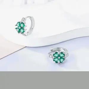 [라일리쥬얼리] Rly 행운의 네잎 은귀걸이 생일 크리스마스 행운 합격