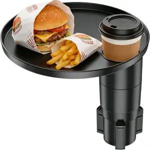 대부분의 차량과 호환되는 카 센터 콘솔 자동차 액세서리용 트레이 360 회전 컵 홀더 테이블 정리함
