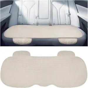 자동차 뒷좌석 커버 수납 포켓이 있는 미끄럼 방지 롱 편안한 차량 보호대 통기성 백 벤치 쿠션 패드 SUV