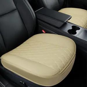 우야오야오 가죽 카시트 하단 커버 차량용 미끄럼 방지 앞좌석 오토시트 쿠션 패드 대부분의 적합한 포켓이