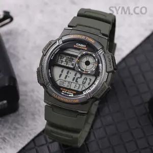 카시오 AE-1000W-3A 군용 군인 전자 방수 스포츠 남자 우레탄 시계 d3