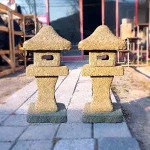 외정원등 석등 한쌍/조각상/조형물/돌조각상/야외조명 60cm