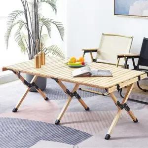 캠핑의자 더크린 캠핑 우드롤테이블 L