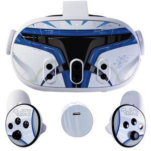 메타 퀘스트 3와 호환되는 VR 헤드셋 클론 헬멧 스킨 및 액세서리 스티커 키트, 오큘러스 비닐 보호 커버 데칼