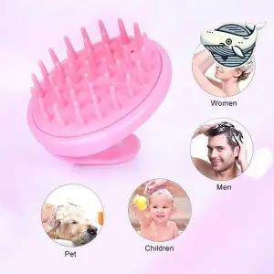 부드러운 실리콘 샴푸용 브러쉬 두피 마사지