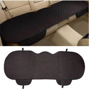 린넨 뒷좌석 커버 수납 포켓이 있는 미끄럼 방지 롱 바텀 프로텍터 대부분의 차량블랙 레드 뒷면을 위한