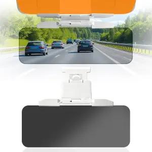 차량용 OFAXE 선바이저 익스텐더 주간 및 야간 편광 안티 글레어 자외선 차단 클립온 쉴드 바이저용 조절