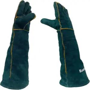 동물 취급 장갑 물림 방지 파충류 잡기 그루밍 수의사 여행을 위한 23.7인치 가죽 천자 및 긁힘 고양이 개