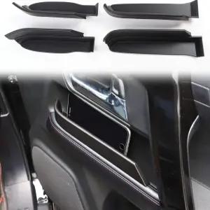 20102023 토요타 4러너 액세서리용 사이드 도어 보관함 장갑 정리함 트레이 핸들 ABS 블랙 4pcs 제한적으로