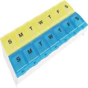 이지 도즈 알약 정리함 주간 오전/오후 7시7일 메디신 플래너 비타민 케이스/박스 처방전 확보 및 우발적인