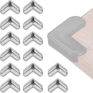 uxcell 코너 프로텍터 16개 테이블 가구 가드 및 가장자리 날카로운 모서리L자형 회색를 위한 안전 범퍼