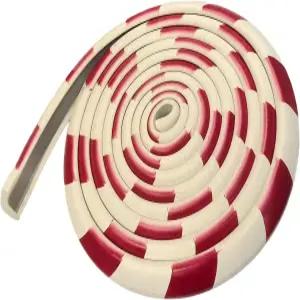 월 엣지 코너 가드 196.9인치/5m 레드 화이트 세이프티 범퍼 자체 접착 폼 프로텍터 패딩 창고 선반 차고