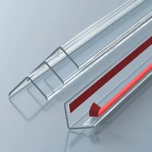 벽 모서리 보호대 4PCS 16 x1.18 캐비닛 도어 가장자리 트림용 접착식 투명 설치가 용이한 보호대40.6cm x