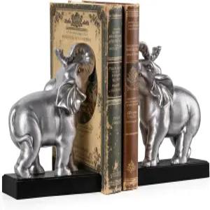 MXARLTR 엘리펀트 북엔드 장식 책장용 책 애호가를 위한 미끄럼 방지 패드가 있는 무거운 홈 오피스 홀더