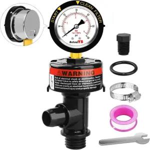 AetralYB 수동 풀 필터 에어 릴 밸브 98209800 방수 스테인리스 스틸 압력 게이지가 있는 어셈블리 고속