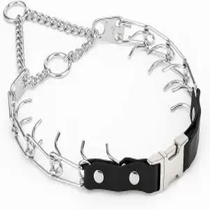 반려견 훈련용 에르름 스프렌저 2.25mm 프롱 칼라 길이 조절 및 소형/중형견용 간편한 퀵 릴리스