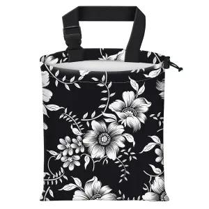 자동차 쓰레기 봉투 뒷좌석용 대형 걸이식 캔 차량 여행 야외용 귀여운 방수 아름다운 블랙 화이트 플로럴