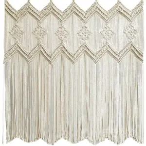 마크라메창문발 매듭 출입문 마크라메 실커튼 에스닉 가림발 문가림막 패턴 줄커튼 방문