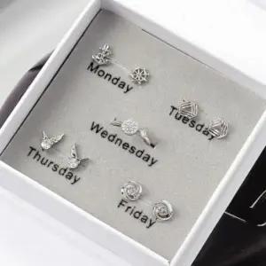 큐티 쥬얼리 4종+반지세트 실버 귀걸이 선물세트