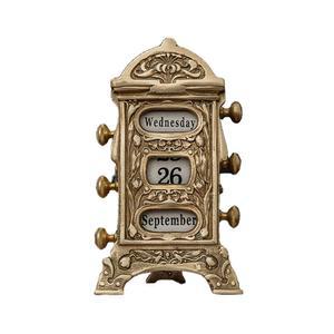 엔틱 황동달력 인도 수입 장 유럽 수동만년달력 수제