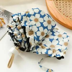 양우산 암막 초경량 미니양산 미니 꽃무늬 플라워 5단 양산 자외선차단 휴대용