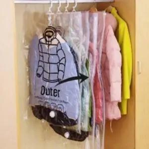 1개 커버 의류 압축 패딩압축팩 옷걸이 팩 미니멀 대