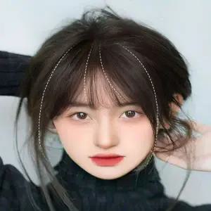 여성 4컬러 네추럴 앞머리가발 앞머리 커버부분가발