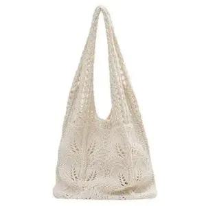 여성 휴양지 네추럴 숄더백 여름 손뜨개 데일리 그물 크로스백 솔더백 가방 니트