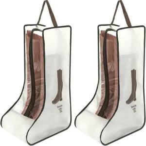 베이지 부츠 보관 가방 2팩 카우보이 휴대용 방진 및 정리함 포장용 신발 커버 보호 여행용 일상용 키 큰