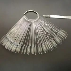 네일컬러차트 네일팁 컬러카드 투명 50개