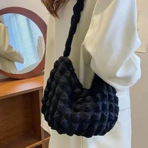 퀼팅백 데일리 숄더 패딩가방 블랙 여대생