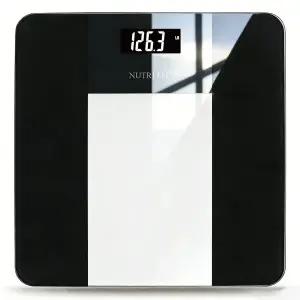 NUTRI FIT 체중계 고정밀 0.1파운드 400파운드 용량 스텝온 기술 대형 백라이트 LCD 디스플레이 가정 및