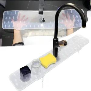 고스몰 주방 수도꼭지 싱크대 스플래시 가드 실리콘 매트 XXL 30인치 손잡이 드립 캐처 트레이 아래