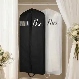 2개 71인치 웨딩드레스 의류 가방 긴 걸이용 블랙 화이트 수트백 방수 보호대미스터 미세스