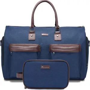 어깨끈이 달린 모도커 컨버터블 의류 가방 남성 여성용 더플 휴대 걸이 여행 1개 중 2개 파란색