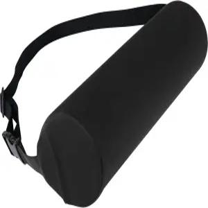 요추 롤 베개 사무용 의자 및 자동차용 지지 침대 조절 가능한 스트랩 세탁 커버를 위한 15인치 자세 교정