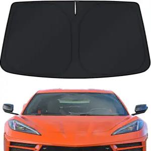 쉐보레 콜벳 C8 20202026용 윈드실드 선쉐이드 커버 C8과 호환되는 전면 유리창 선바이저 프로텍터 차단