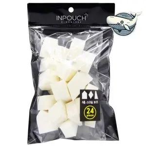 바삭한 스낵 퍼프 핑크 과자 조각 다과 상자