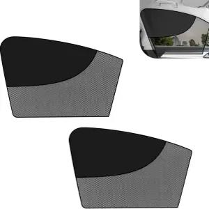 2PC 자동차 창문 햇빛 가리개 마그네틱 이중 레이어 측면 전면 커버 풀 쉐이드 하프 블랙아웃 시스루