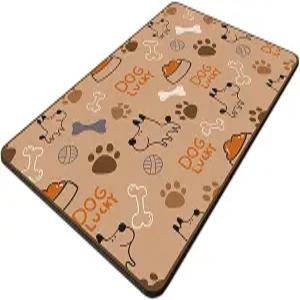 반려동물 사료 및 물 공급 매트 15.7인치 x 11.8인치 규조류 방수 미끄럼 방지 배변기(M)