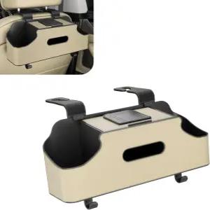 PC 카시트 백 오거나이저 1개 음료 컵 홀더 2개가 있는 카백 시트 다기능 보관함 11.42인치 x 3.35인치