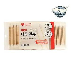 나무 재질 면봉 안전 세척용 귀 청소 면봉 팩