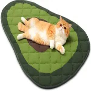 루바니 반려견 쿨링 매트 40 x28 귀여운 애견용 아보카도 디자인 매트쿨 앤 웜 사이드 상자용 방수 셀프