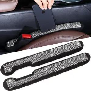 브리윌 블링 카시트 갭 필러 2팩크리스탈 라인스톤 다이아몬드 카 액세서리 여성용 스토퍼 유니버설 핏