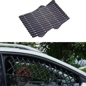 블루셔홀 자동차 창문 애완동물 게이트 펜스 2PC 반려견 강아지 유니버설 통풍 그릴 메쉬 통풍구 보호대