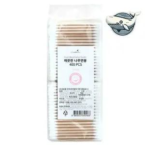 자연 친화적 면봉 400개 위생 깨끗한 나무