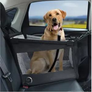 반려견용 카시트 안전 구속 및 차량 보호대가 있는 휴대용 여행용 침대 19.3인치 방수 세척 가능 캐리어