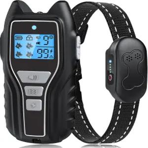 원격 방수 IPX7 E 칼라가 장착된 반려견 훈련용 삐 소리 및 진동 모드 안전하고 인도적인 2000피트 범위