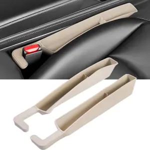 2PCS 카시트 갭 필러 카 액세서리 오거나이저 2개의 수납 공간이 있는 휴대폰 지갑 열쇠 안경 대부분의